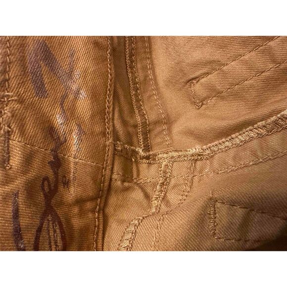 Seven 7 Gold Denim Pants Womans Size 14 Skinny Thick Threading Jeans Mid Rise - Picture 2 of 12